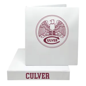 1 1/2" Vinyl 3 Ring Binder- White