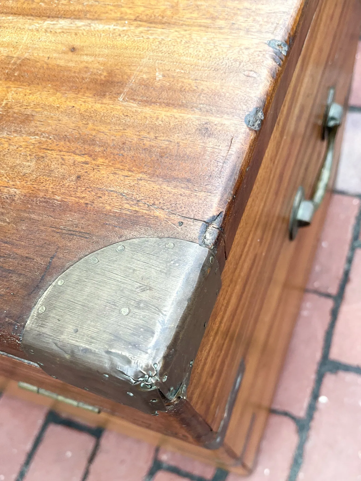 19th Century English Camphorwood Chest
