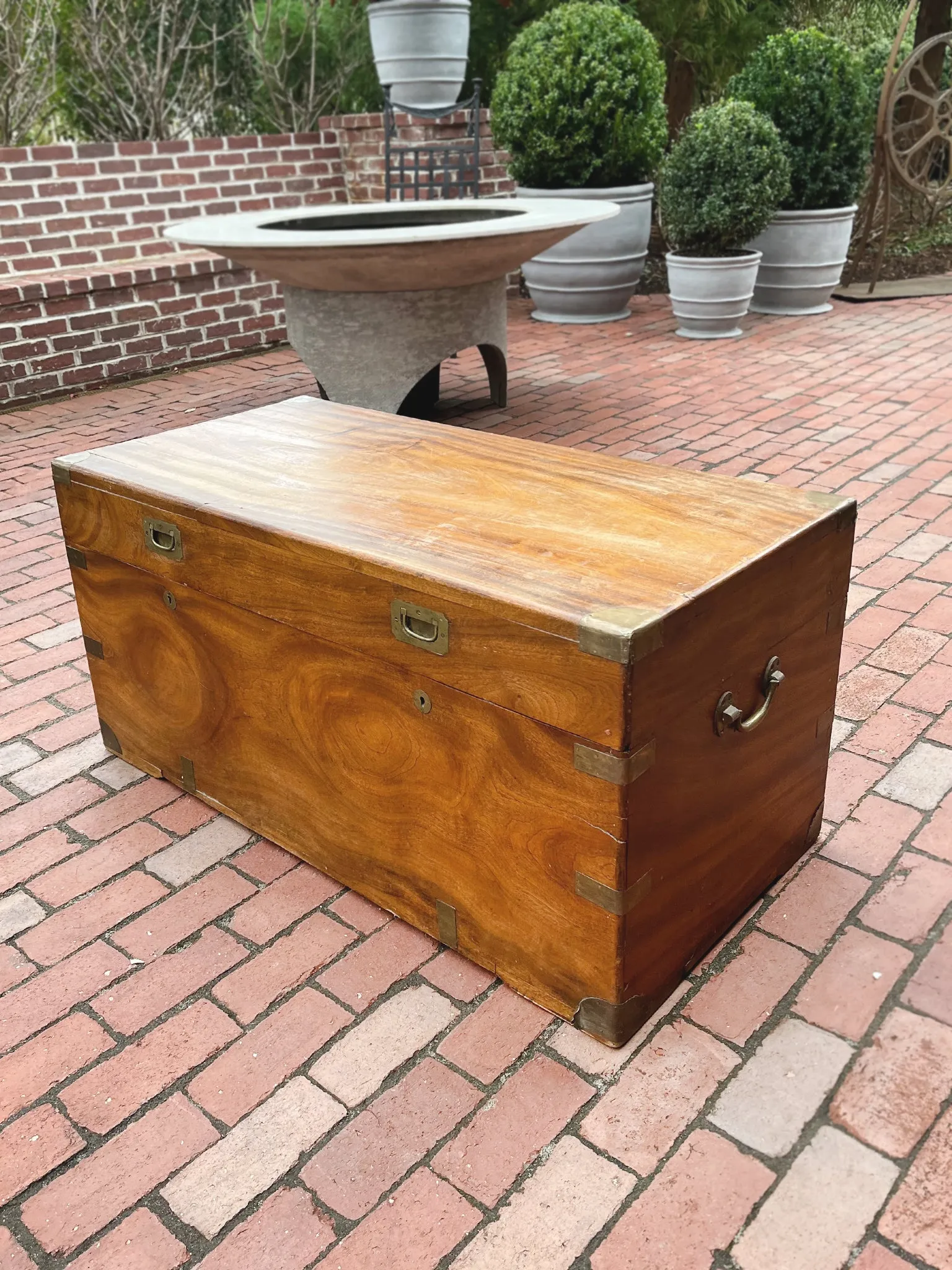 19th Century English Camphorwood Chest