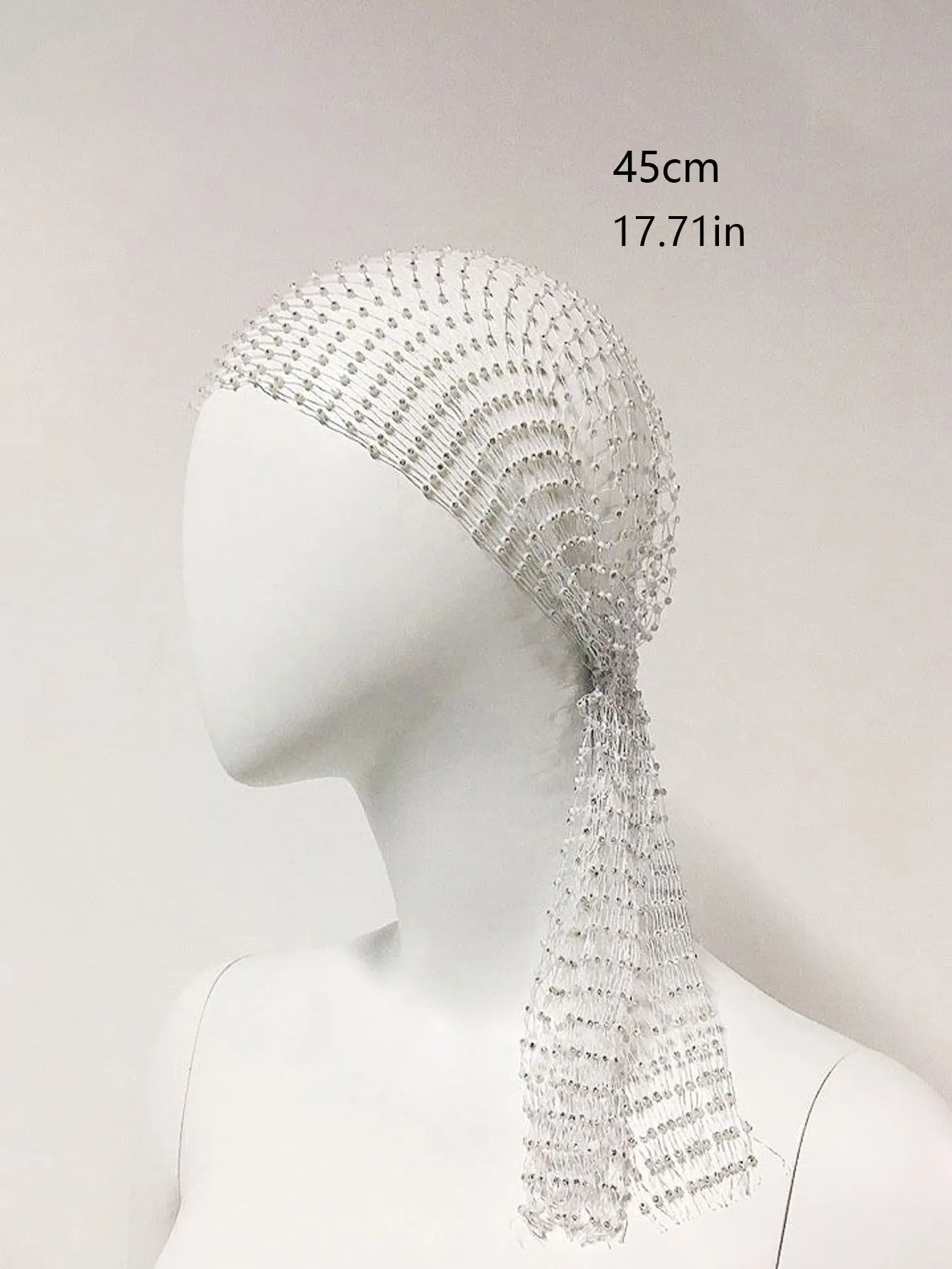 1pc Rhinestone Fishnet Elastic Headband