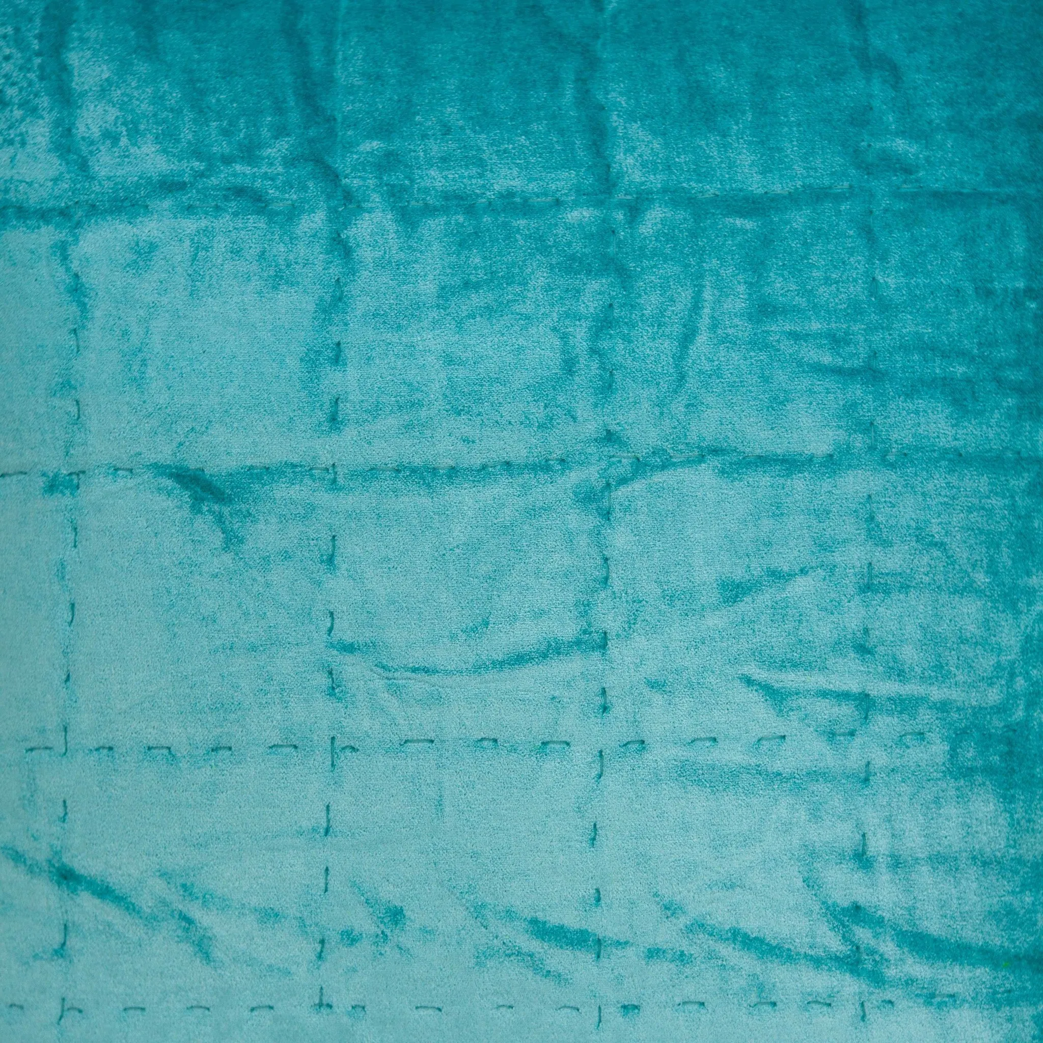 20" x 7" x 20" Transitional Aqua Solid Quilted Pillow Cover With Poly Insert