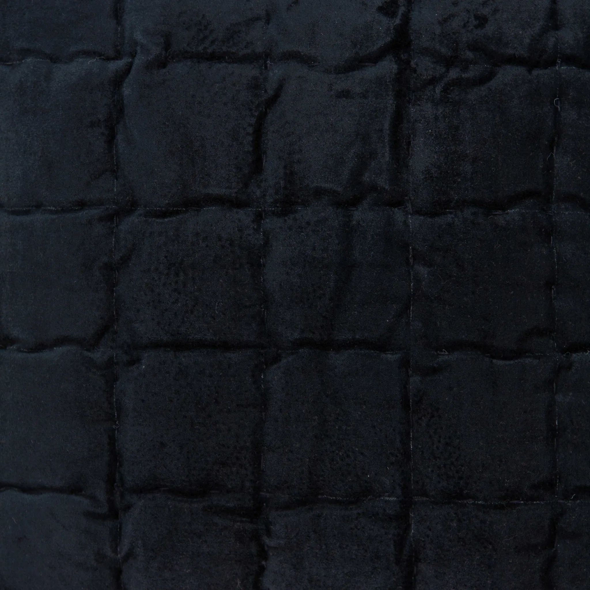 20" x 7" x 20" Transitional Black Solid Quilted Pillow Cover With Poly Insert