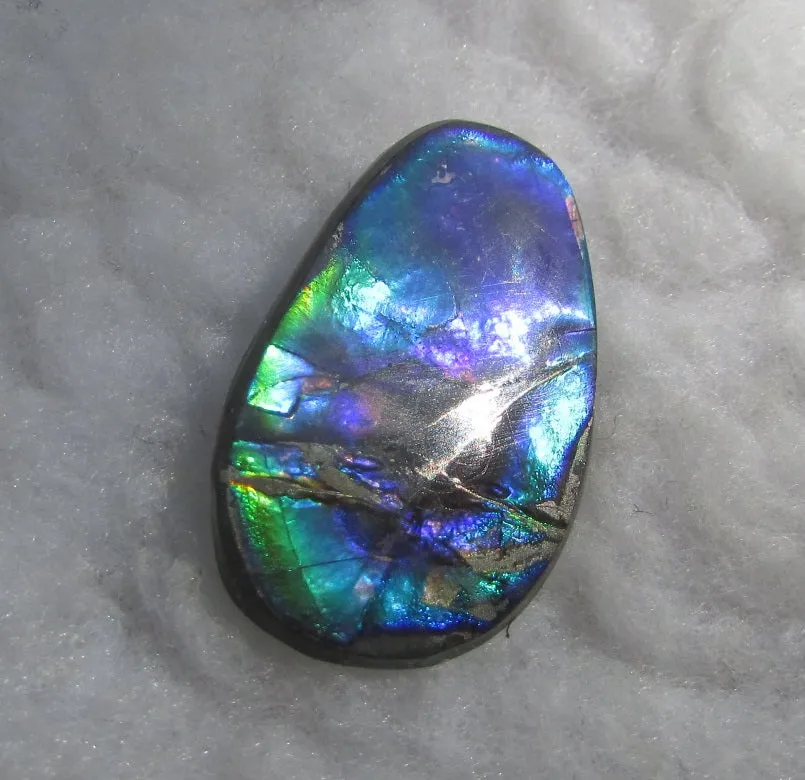 28  x 18 mm  Natural  Free Form . FFN 345 Ammolite  ナチュラル　ルース　アンモライト フリーフォーム