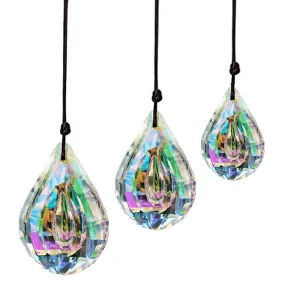 3 Beautiful Crystal Prism Window Hanging Sun Catchers