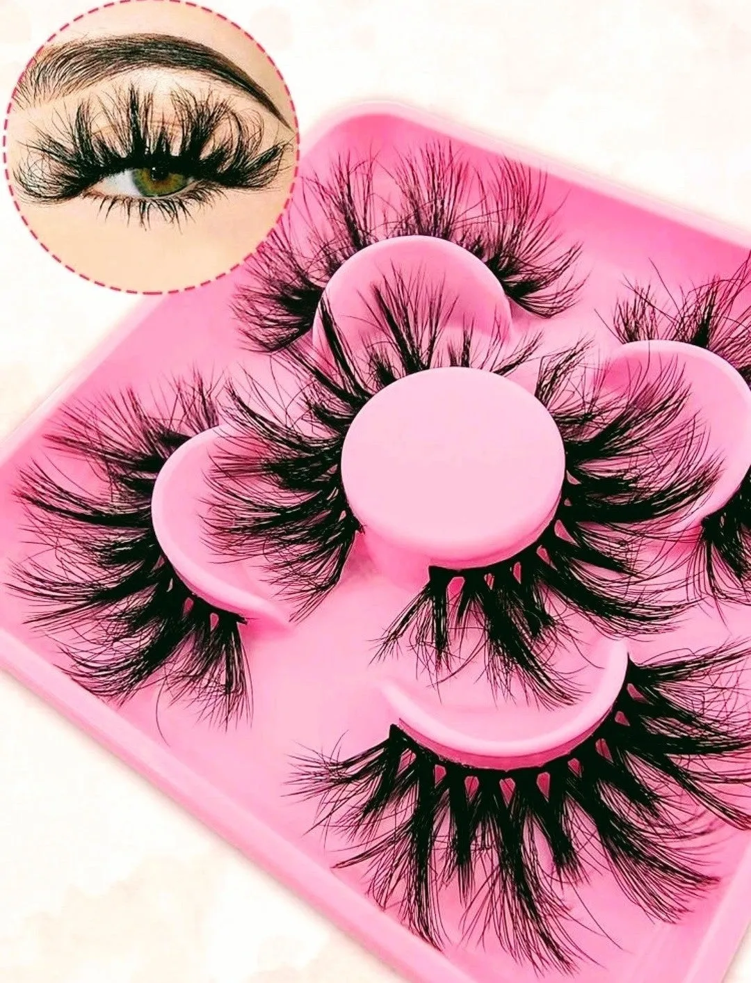 3 Pairs 3D Wispy Fluffy Faux Mink Eyelashes