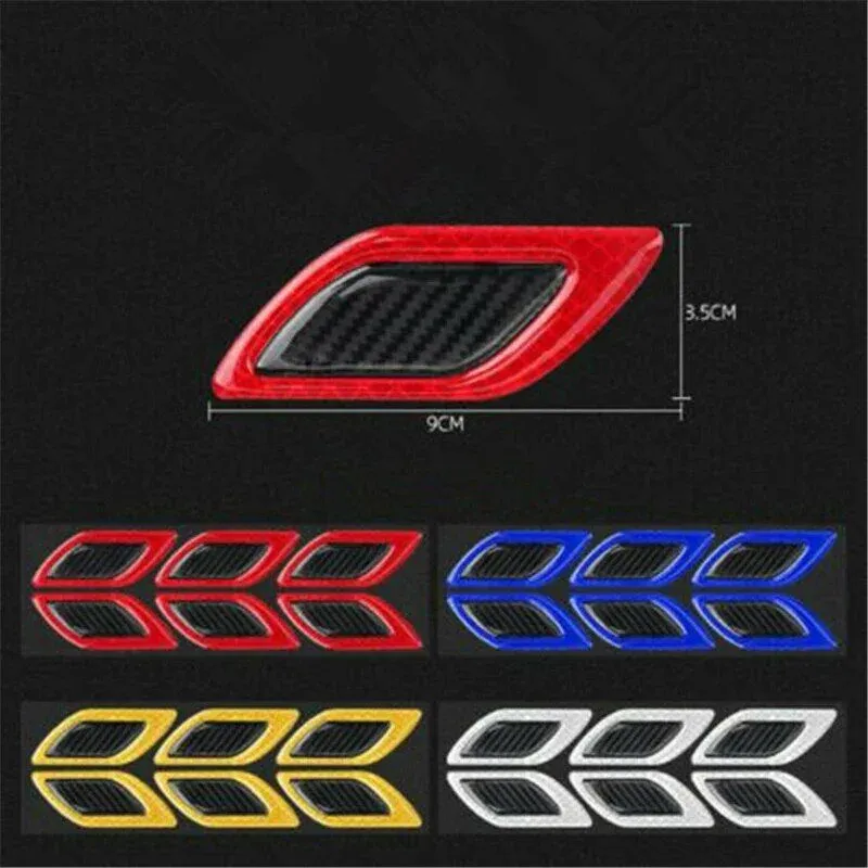 6-Piece High-Visibility Car Reflective Sticker Set