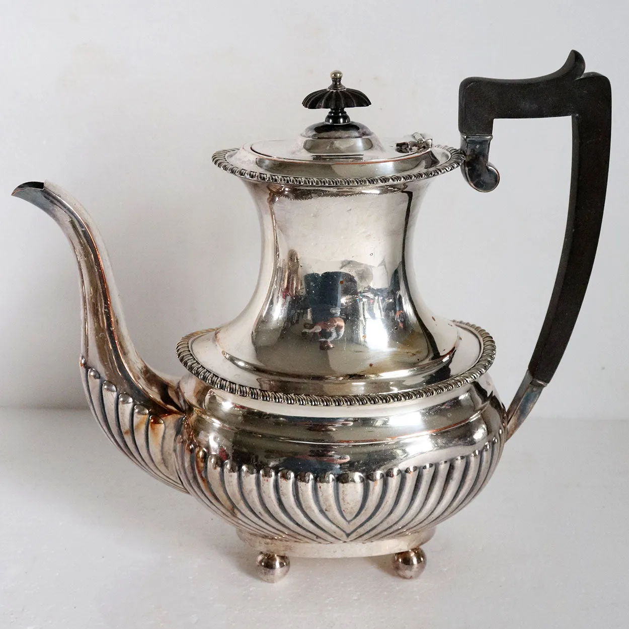8-Piece English Charles Howard Collins Victorian Silverplate Tea Service
