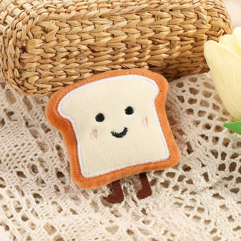 Adorable Kawaii Toast Bread Plush Pendant - Whimsical Bag Charm & Gift Delight 🌟🥪✨