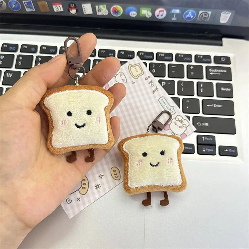 Adorable Kawaii Toast Bread Plush Pendant - Whimsical Bag Charm & Gift Delight 🌟🥪✨