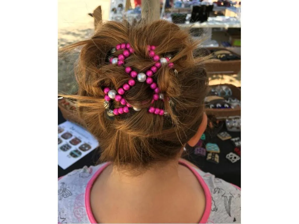 African Butterfly Chameleon Hair Comb - Beada Brown 74