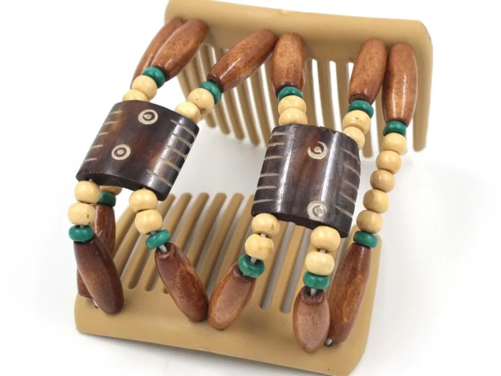 African Butterfly Chameleon Hair Comb - Stones & Bones Blonde 43