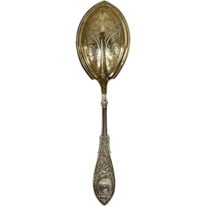 American Charles Osborne for Whiting Mfg. Sterling Silver Arabesque Preserve Spoon