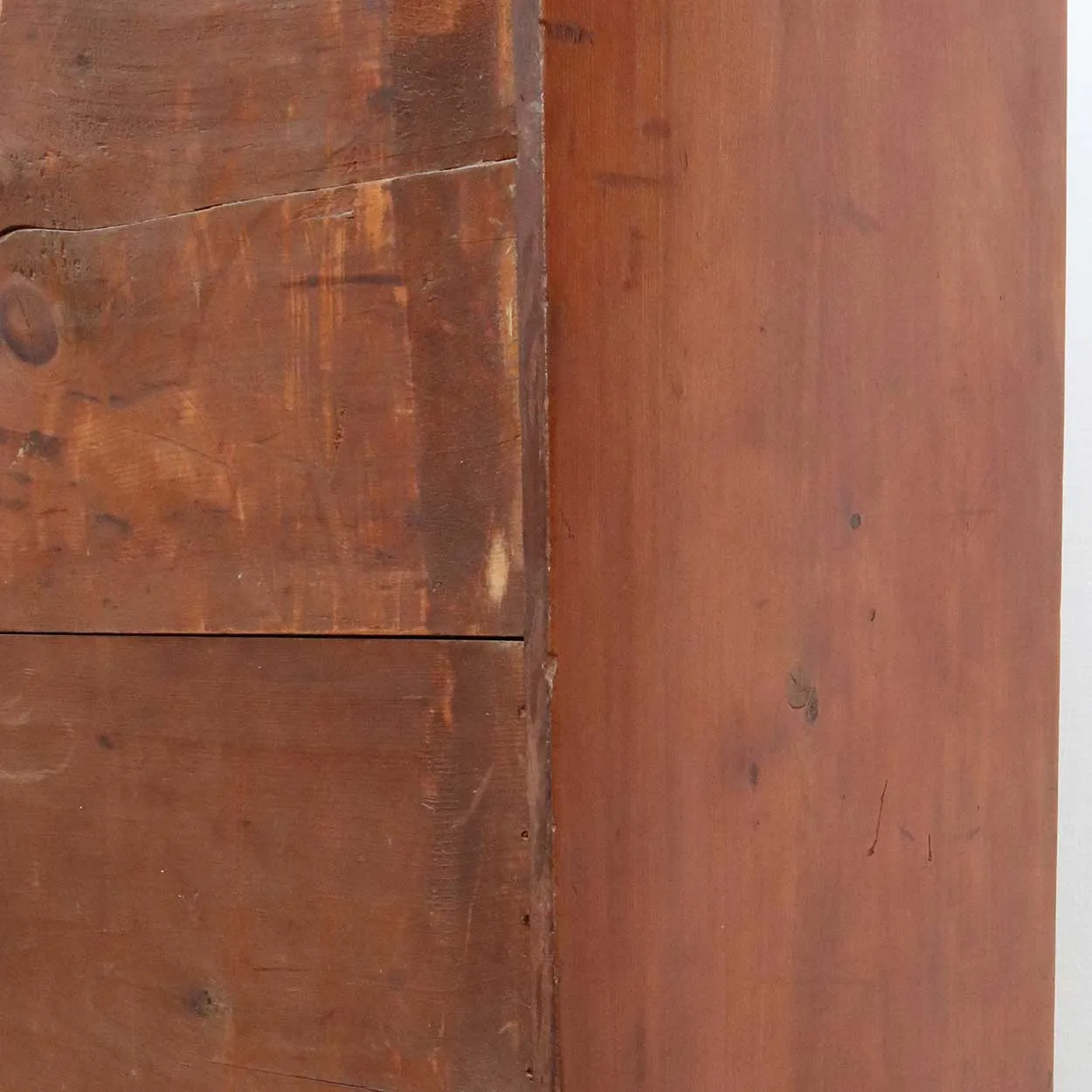 American New England Queen Anne Cherrywood Bonnet Top Highboy