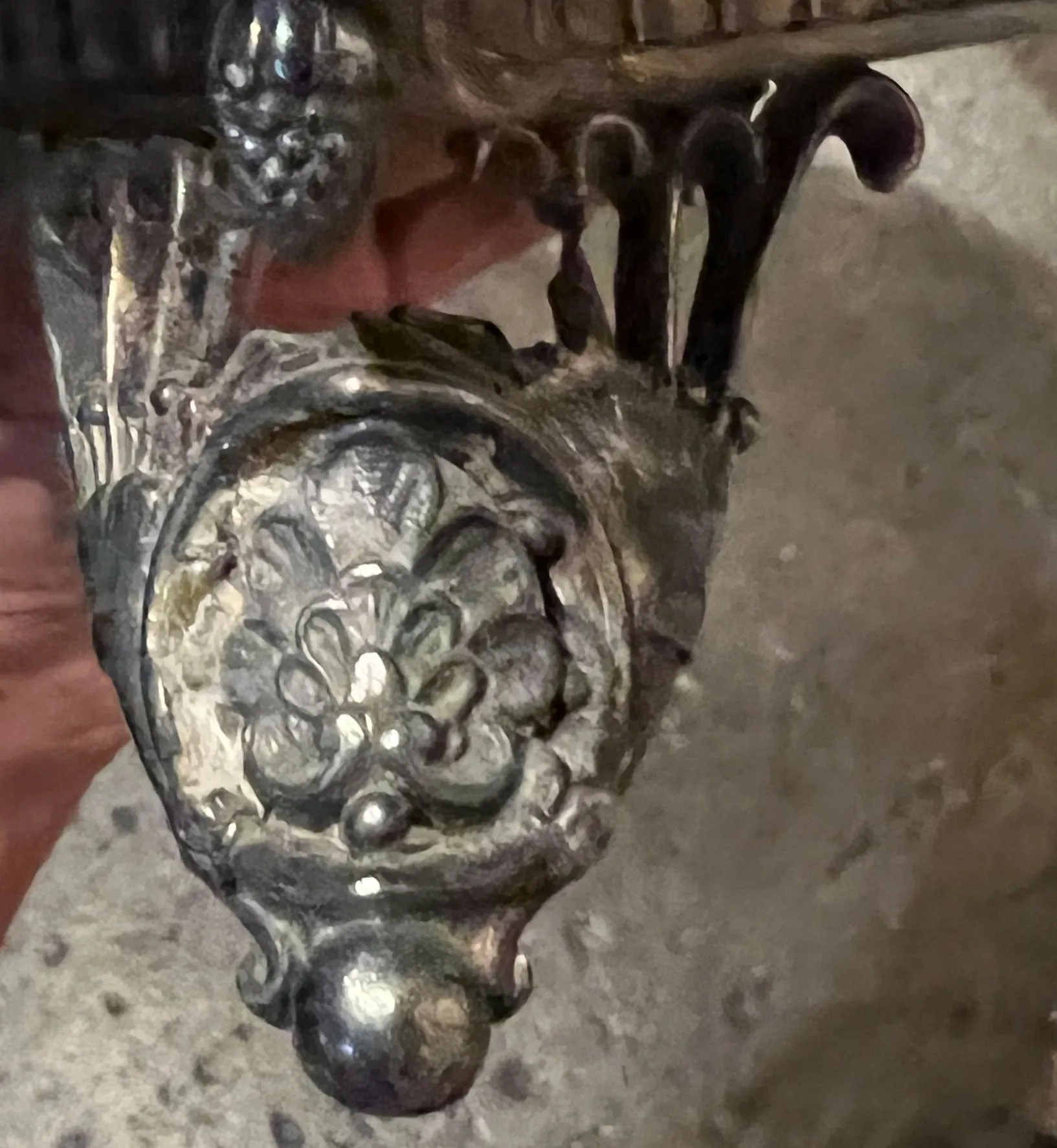 American Victorian Silverplate and Mirror Square Bride's Basket