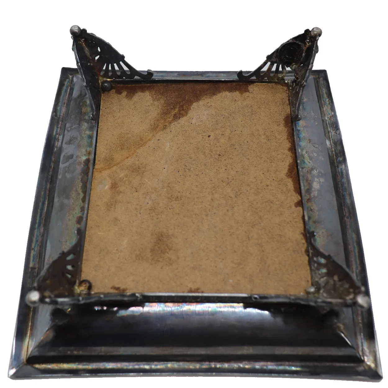 American Victorian Silverplate and Mirror Square Bride's Basket