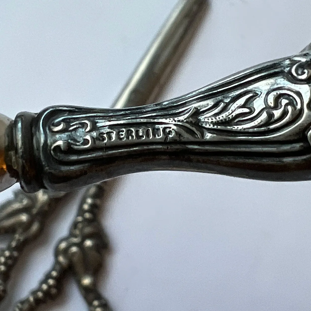American Webster Sterling Silver Grape Shears/Scissors and Dinner Bell