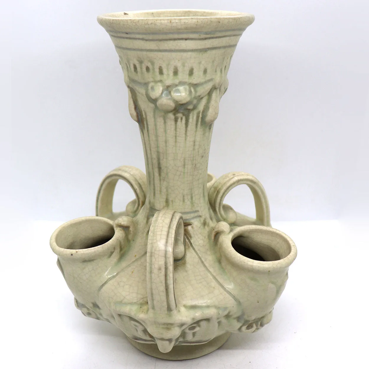 American Weller Creamware Pottery Roma Crocus Vase