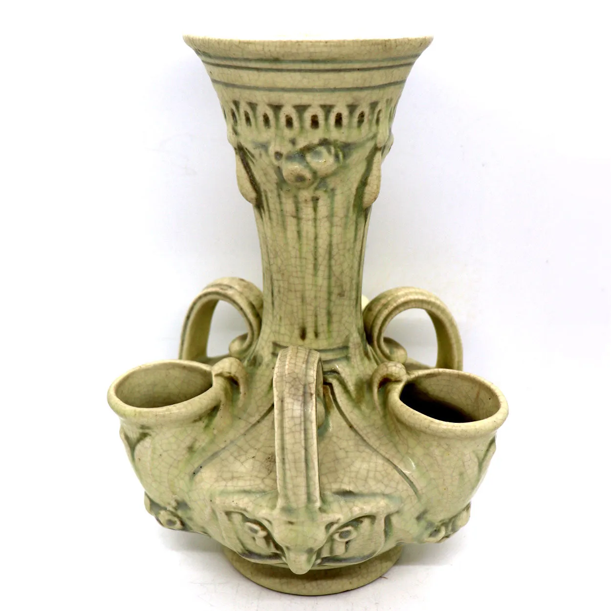 American Weller Creamware Pottery Roma Crocus Vase