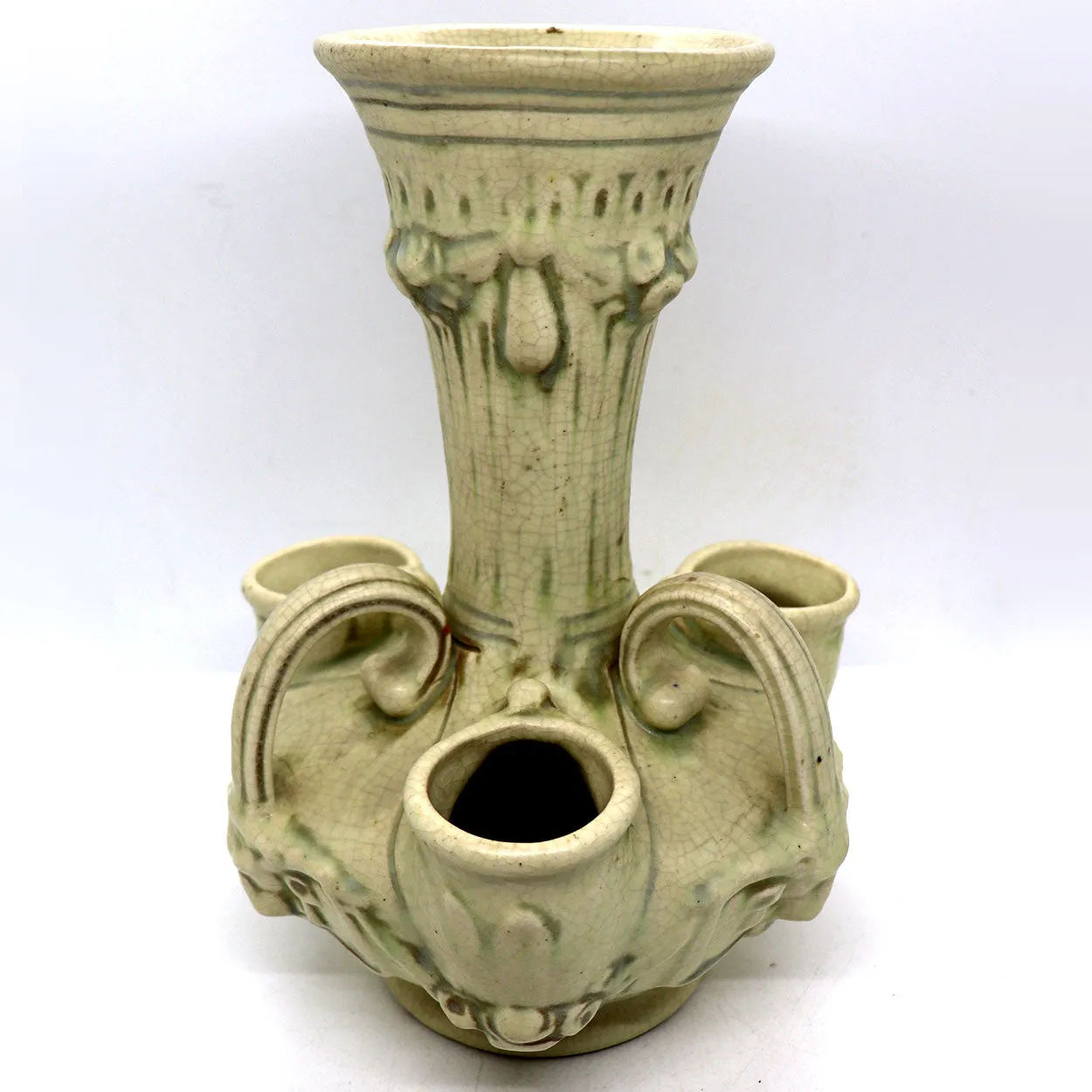 American Weller Creamware Pottery Roma Crocus Vase