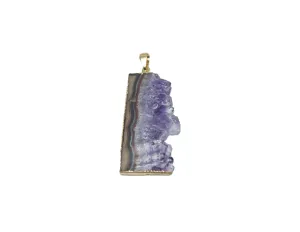 Amethyst Vertical Slice Pendant