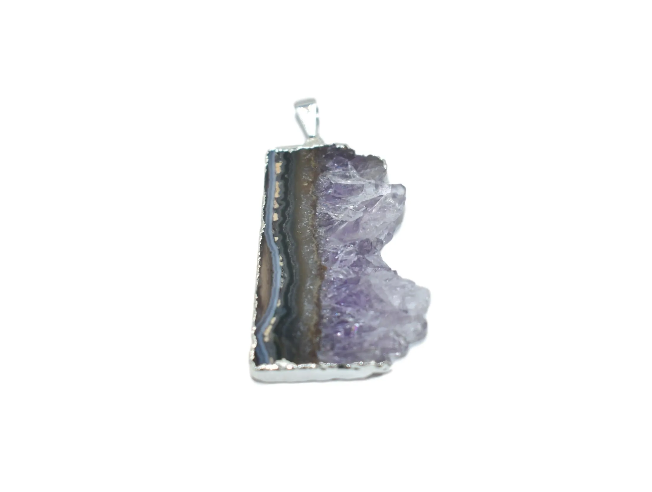 Amethyst Vertical Slice Pendant