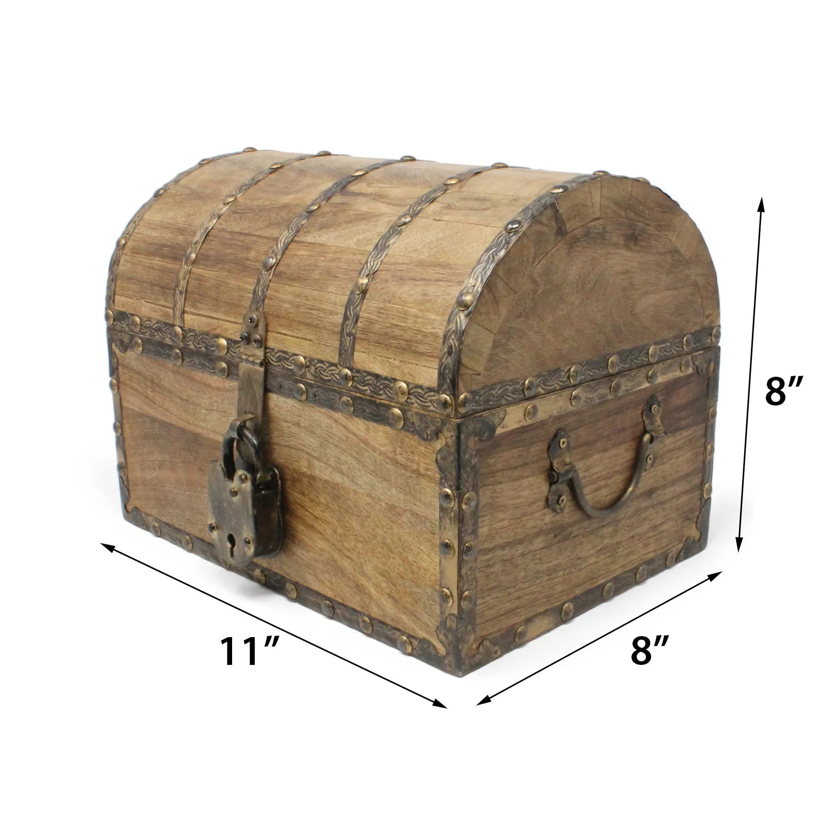 Antiqued Riveted Treasure Chest