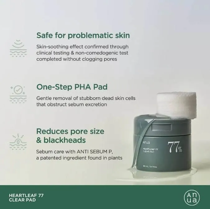 Anua Heartleaf 77 Clear Pad 160 ml