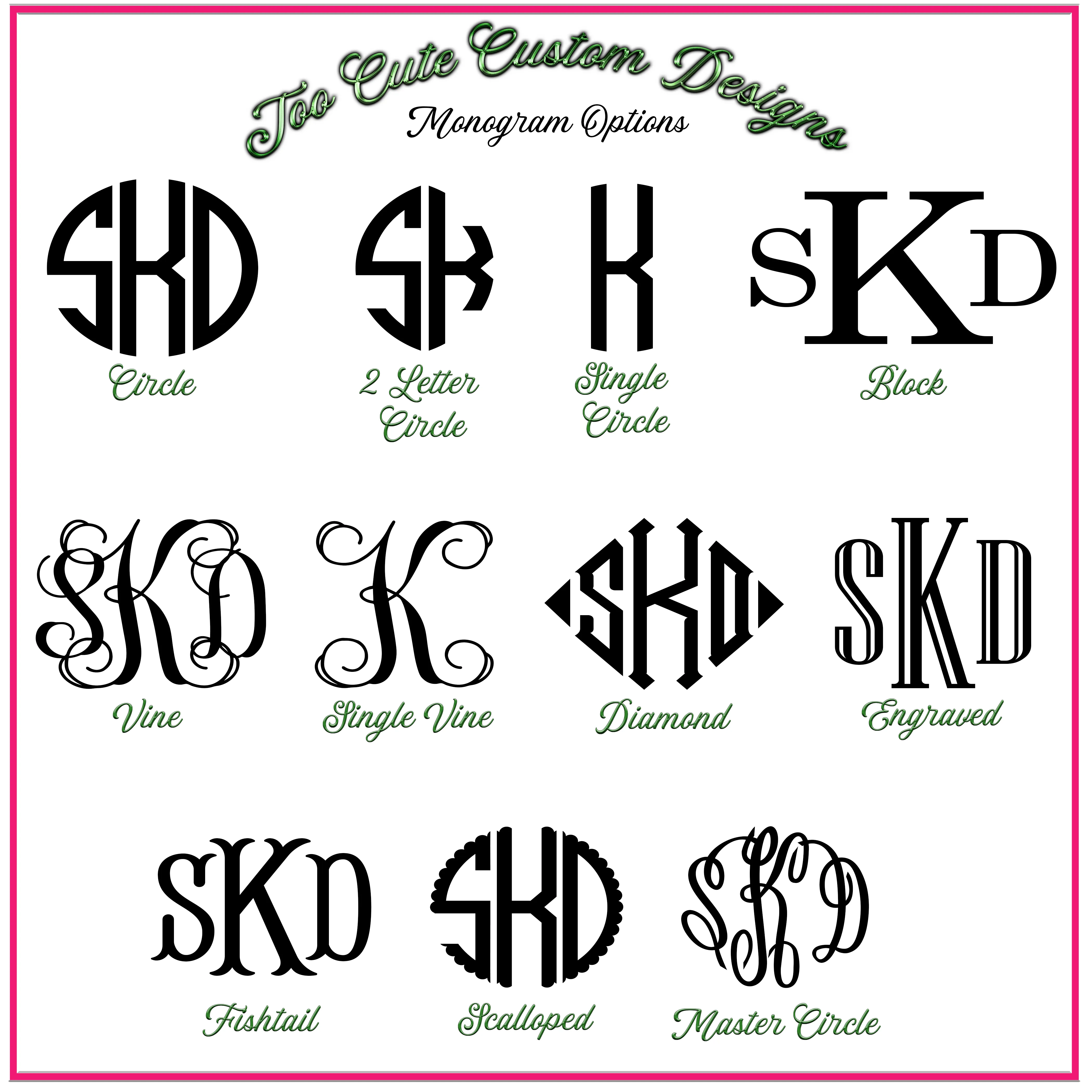 Apple & School Supplies with Monogram ~ Toddler