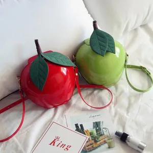 Apple Shaped Crossbody Bag, Mini Size