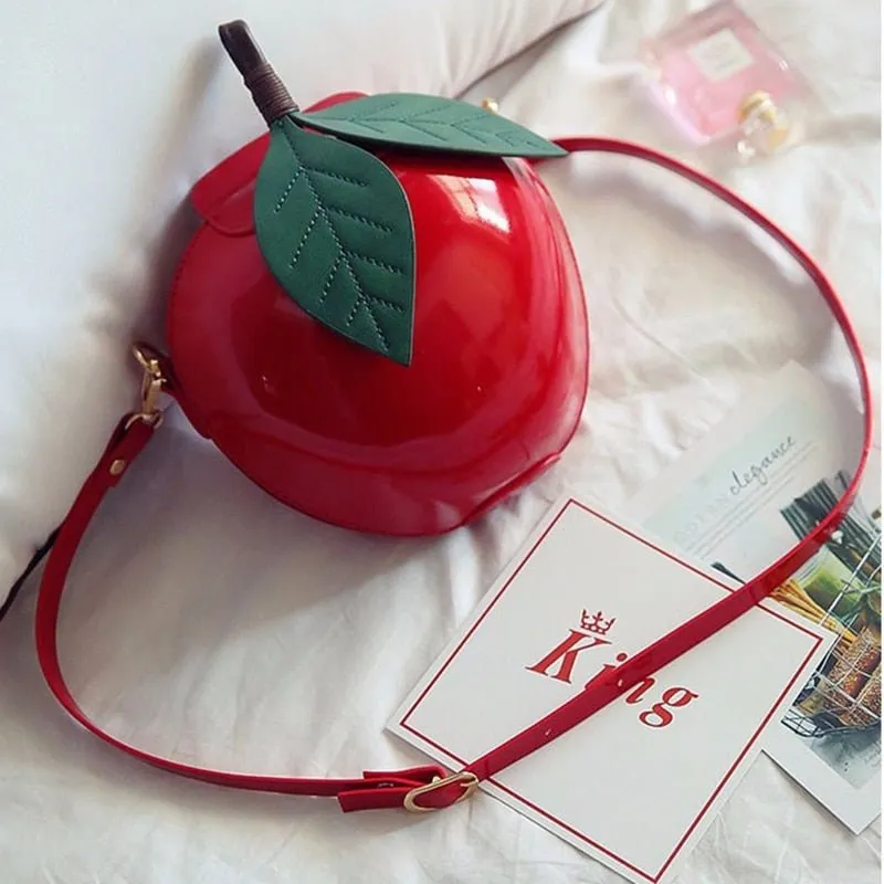 Apple Shaped Crossbody Bag, Mini Size
