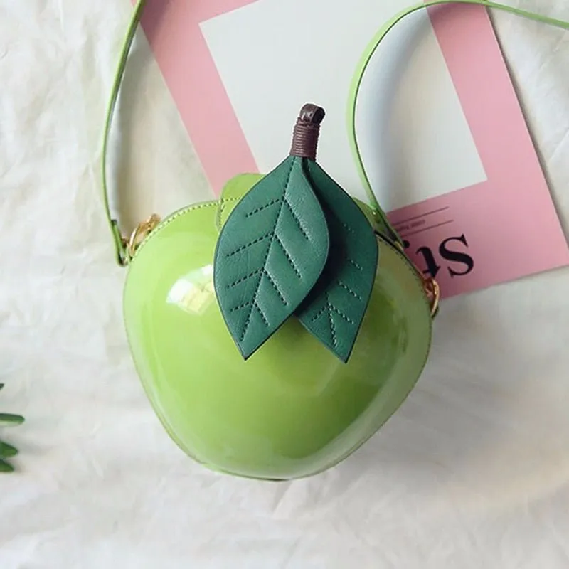 Apple Shaped Crossbody Bag, Mini Size
