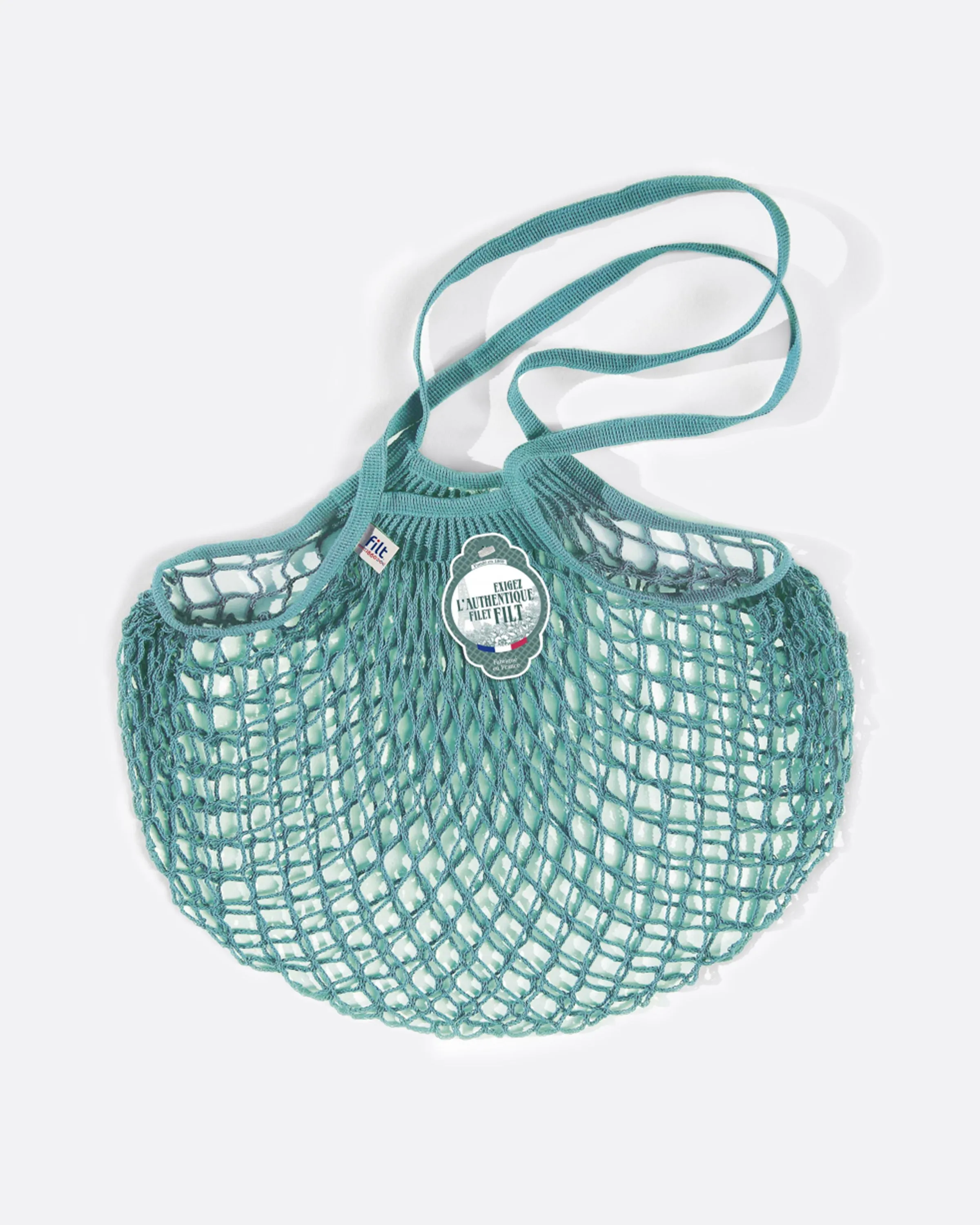 Aqua Crochet Market Bag