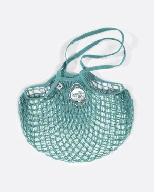 Aqua Crochet Market Bag