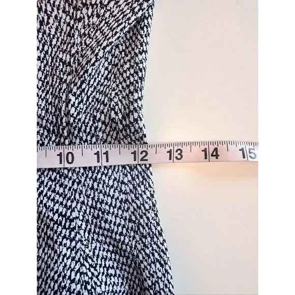 Athleta Dress S Tall Delancey 1/2 Zip Long Slve Black White Stretchy Athleisure