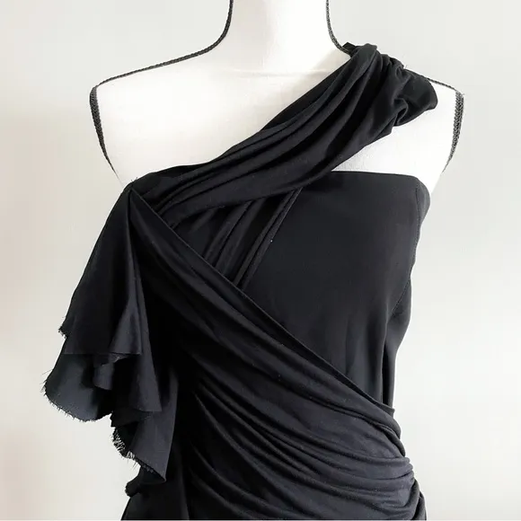 Atos Lombardini Black Cocktail Dress, Women Size 42 (US Size 6)