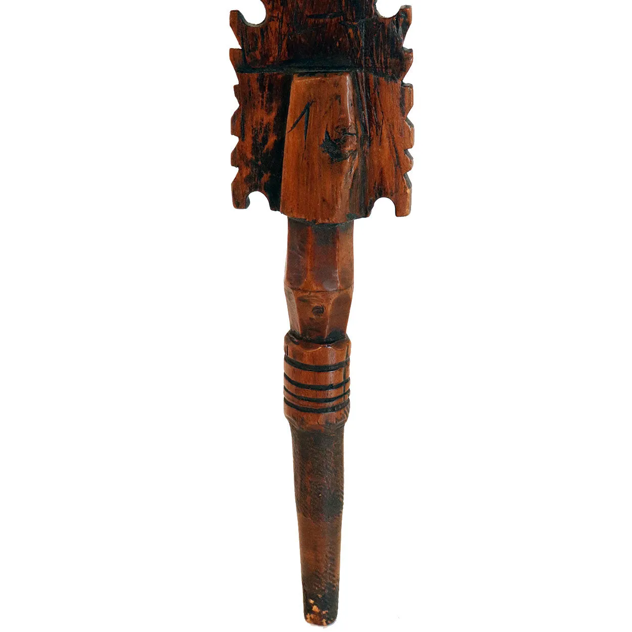 Austrian Primitive Pine Wool/Flax Spinning Wheel Distaff Tool