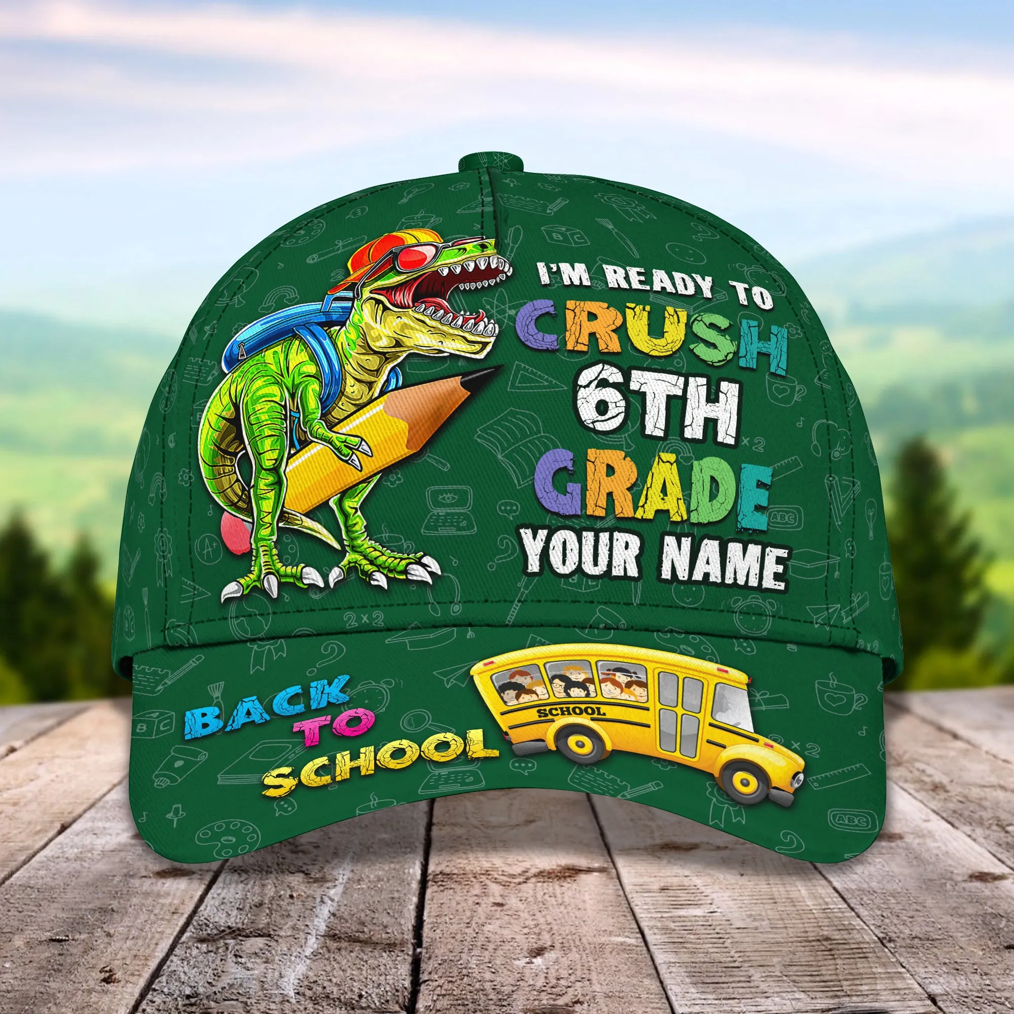 Back To School 01 - Personalized Name Cap