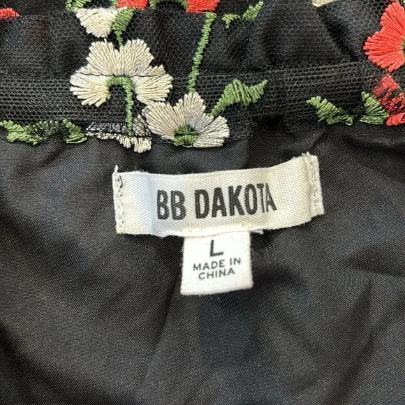 BB Dakota Gates Floral Embroidered Off-the-Shoulder Mini Dress