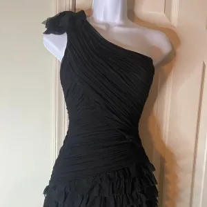 BEBE Black One Shoulder Mini Dress Size XXS