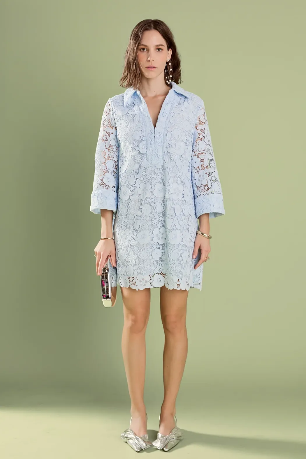 Bell Slv Lace Dress