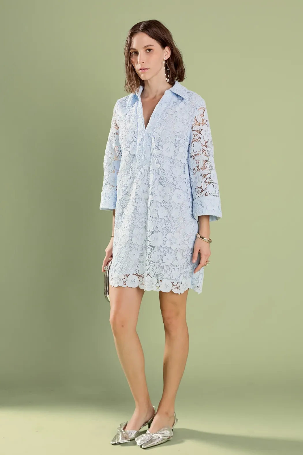 Bell Slv Lace Dress