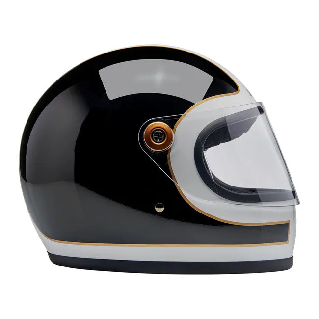 BILTWELL GRINGO S HELMET GLOSS WHITE/BLACK TRACKER
