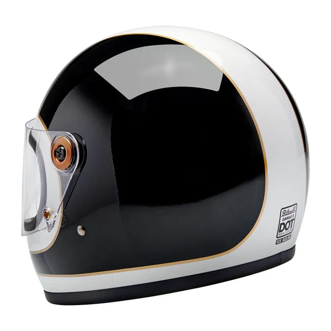 BILTWELL GRINGO S HELMET GLOSS WHITE/BLACK TRACKER