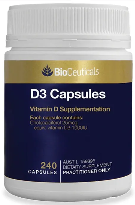 Bioceuticals D3 Capsules Aids in Healthy Bone Development