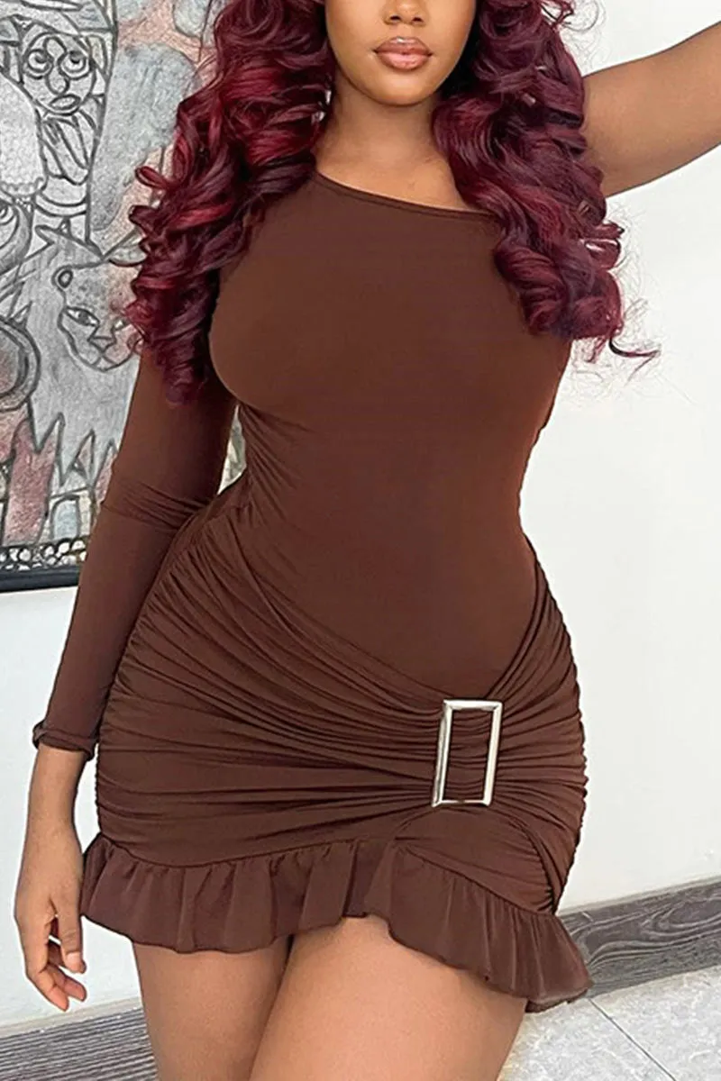 BJ0512 One Shoulder Mini Dress