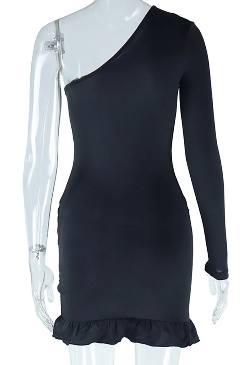 BJ0512 One Shoulder Mini Dress