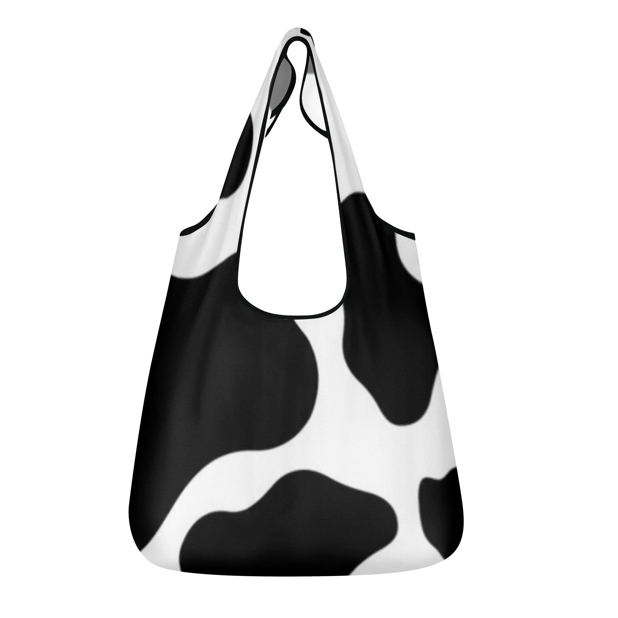 Black & White Geometric Design Premium Polyester Grocery Bags (3 Pack)