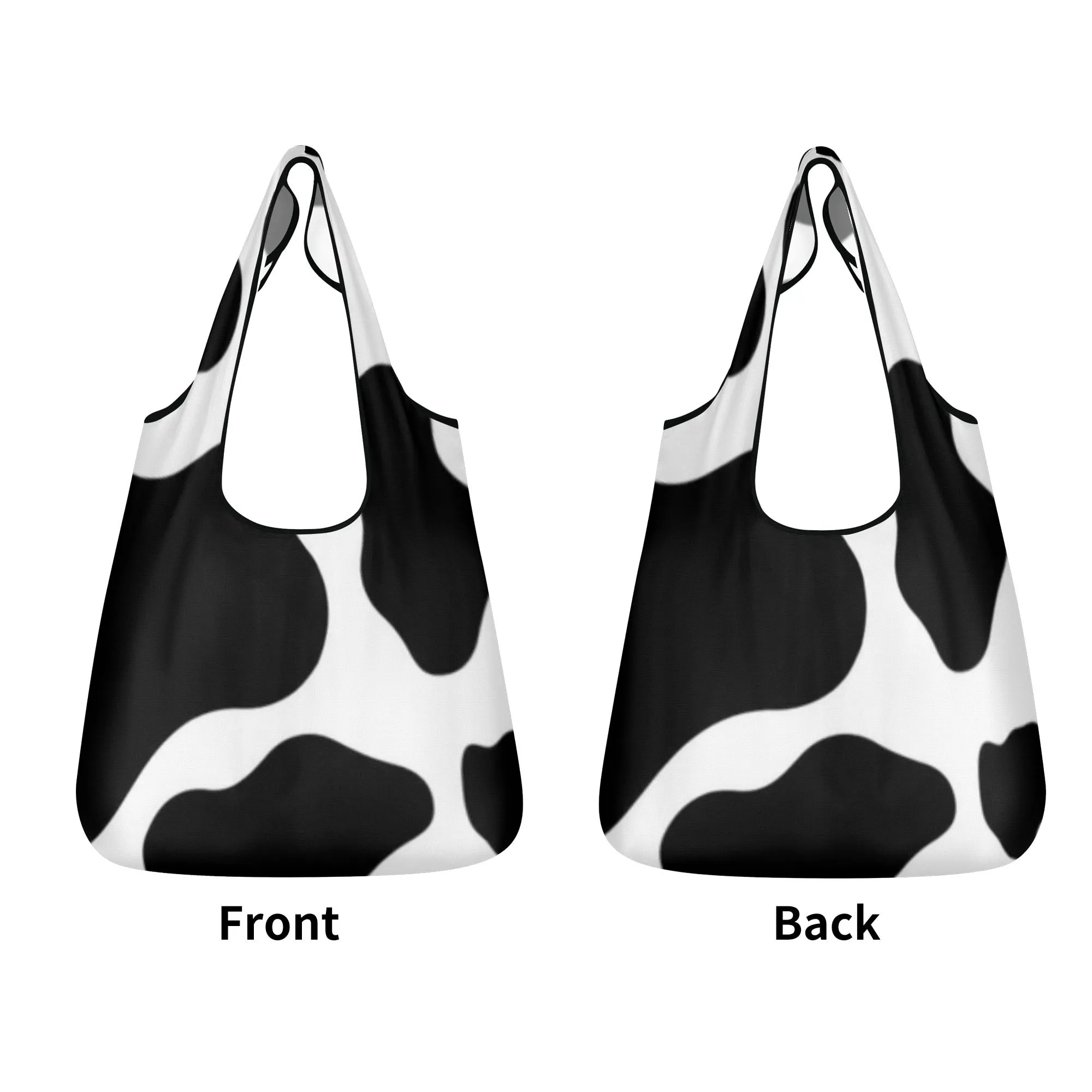 Black & White Geometric Design Premium Polyester Grocery Bags (3 Pack)