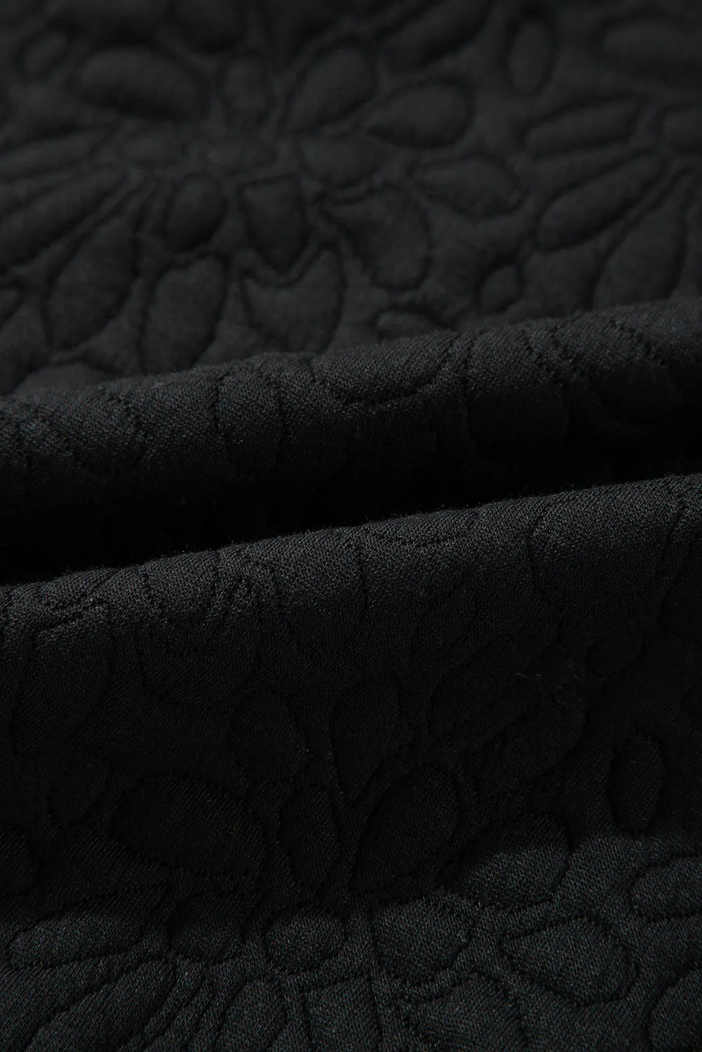 Black Floral Quilted Jacket