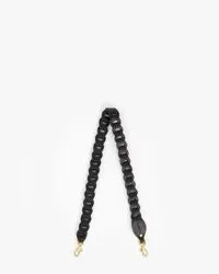 Black Leather Link Shoulder Strap